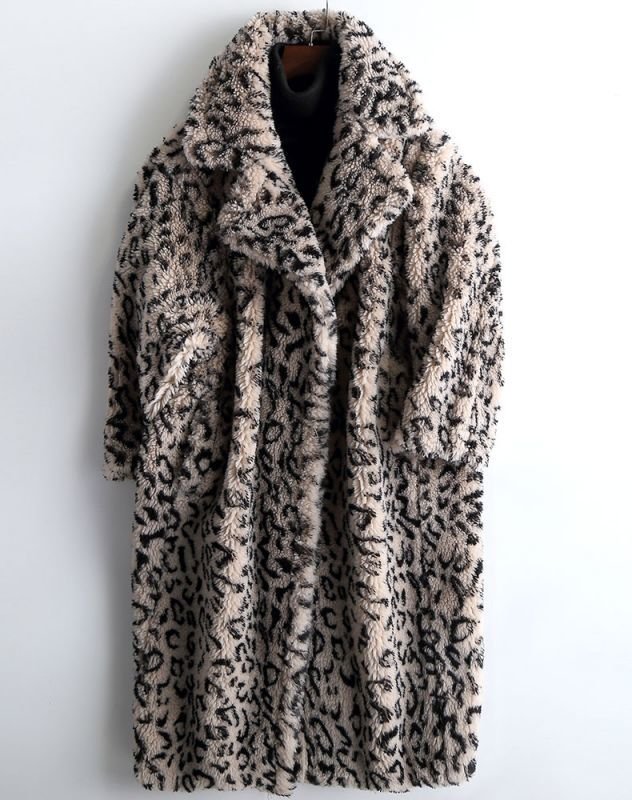 画像9: Women's Oversize Teddy Bear Fur Coat テディベア オーバーサイズ リアルシープファーコート 2つボタン (9)