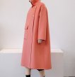 画像6: Women's Double-sided wool mid-length stand-up Coat スタンドアップカラーダブルブレストルーズコート (6)