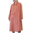 画像1: Women's Double-sided wool mid-length stand-up Coat スタンドアップカラーダブルブレストルーズコート (1)