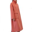 画像7: Women's Double-sided wool mid-length stand-up Coat スタンドアップカラーダブルブレストルーズコート (7)