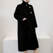 画像9: Women's Double-sided wool mid-length stand-up Coat スタンドアップカラーダブルブレストルーズコート (9)