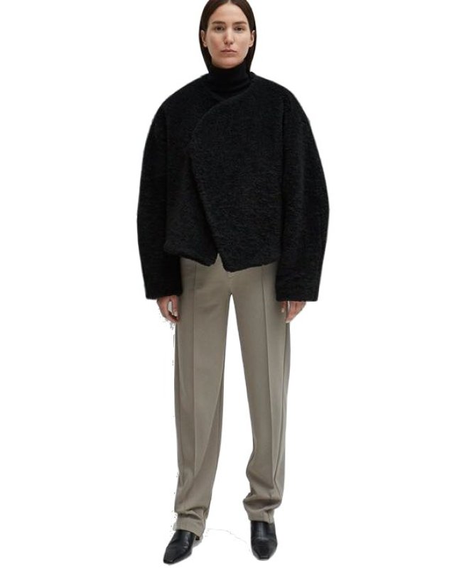画像3: Women's  faux fur buttonless short lapel plush coat  ベラックフェイクファーボタンレスショートラペルコート ジャケット (3)