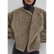 画像9: Women's  faux fur buttonless short lapel plush coat 　ベラックフェイクファーボタンレスショートラペルコート　ジャケット (9)