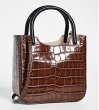 画像1: Woman’s Acrylic portable retro crocodile pattern bag Bucket Bags クロコダイルパターンレザーバケッバッグ トート ショルダークロスボディーバッグ  (1)