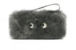 画像2: Woman’s  fur Handle Zipper eyeball Clutch Bag Mobile Phone Bag  アイボール付きファークラッチトート バッグ  (2)