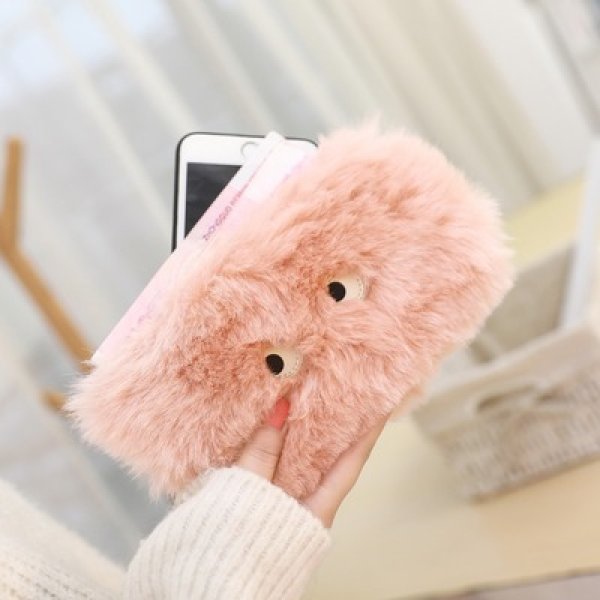 画像9: Woman’s  fur Handle Zipper eyeball Clutch Bag Mobile Phone Bag  アイボール付きファークラッチトート バッグ  (9)