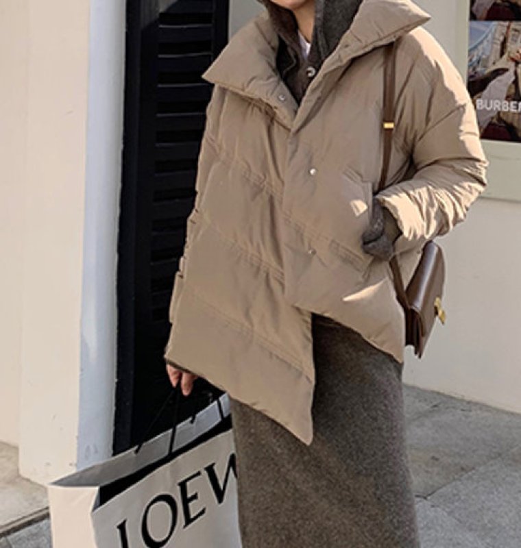 画像4: Women's irregular white duck down jacket coat  イレギュラー変形ダウンコート ジャケット (4)
