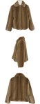 画像7: Women's imitation mink warm short fur coat jacket  　エコミンクファーショートコート　ジャケット (7)
