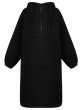 画像2:  Women's  long- Over Size Loose Hooded Sweater dress coat ひざ下ロング丈オーバーサイズフーディードレス　ワンピース　コート (2)