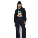 画像4: Women's  round neck Simpson print plus velvet sweater  pullover ラウンドネックシンプソンプリントプラスベルベットスウェット トレーナーセーター プルオーバー　 (4)