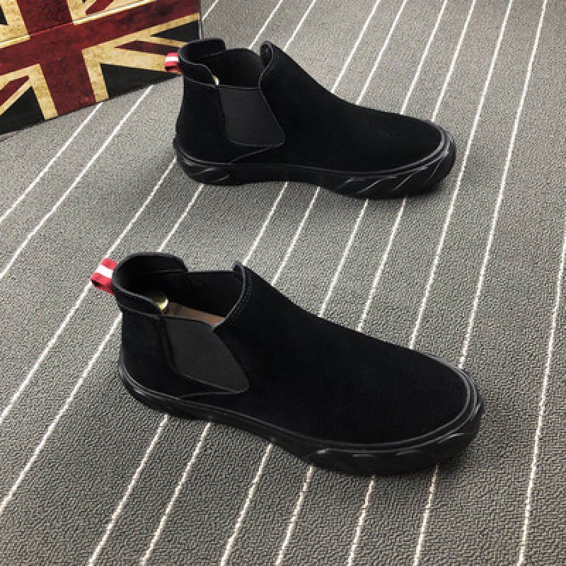 画像4: Men's high-cut Side Gore Short Boots sneakers メンズサイドゴアハイカットスニーカーブーツ    (4)