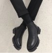 画像6: Men's British high-top leather boots Short Boots sneakers　メンズサイドゴアハイカット厚底ブーツ  　 (6)