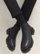 画像3: Men's British high-top leather boots Short Boots sneakers　メンズサイドゴアハイカット厚底ブーツ  　 (3)
