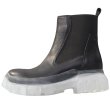 画像1: Men's Leather Sponge Thick Chelsea Boots Ankle Boots   sneakers　ユニセックス男女兼用レザーガオバングROスタイルブーツ　スニーカー 　 (1)