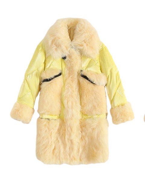 画像1: Women's Real Sheep Fur Real Fur Down Coat  リアルシープファーリアルファーダウンコート ロングコート (1)