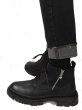 画像2: Men's British  leather zipper short boots  　メンズレザージップレースアップハイカット厚底ブーツ  　 (2)