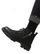 画像3: Men's British  leather zipper short boots  　メンズレザージップレースアップハイカット厚底ブーツ  　 (3)