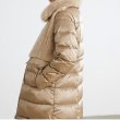 画像4: Women's Fur Collar Splicing Fake Two Slim Down Jacket Coat  ファーカラーリアルファーダウンコート　ジャケット (4)