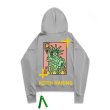 画像2:  men's  men and women hand-painted statue of liberty printed loose hooded sweater trainer ユニセックス男女兼用 自由の女神プリントフーディパーカー スウェット　トレーナー (2)