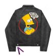 画像1: men'sThe Simpsons casual denim jacket 　ユニセックス男女兼用バックシンプソンプリントデニムジャケットブルゾンGジャン　コート (1)