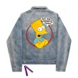 画像2: men'sThe Simpsons casual denim jacket 　ユニセックス男女兼用バックシンプソンプリントデニムジャケットブルゾンGジャン　コート (2)