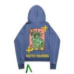 画像12:  men's  men and women hand-painted statue of liberty printed loose hooded sweater trainer ユニセックス男女兼用 自由の女神プリントフーディパーカー スウェット　トレーナー (12)