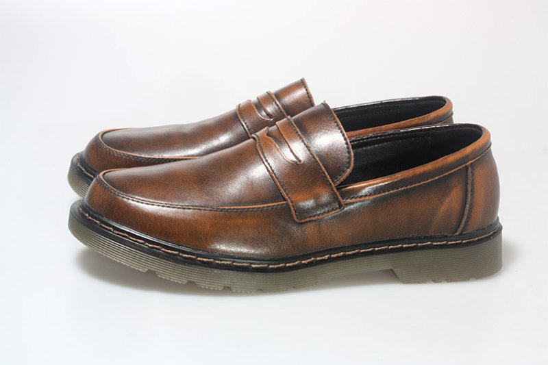 画像6: Men's Leather slip-on British loafers shoes レザーラバーソールスリッポンブリティッシュローファーシューズ　 (6)