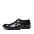 画像5: Men's  Leather Brock engraved buckle British formal dress shoesレザーブロックモンクシューズ ローファー スリッポンシューズ　 (5)