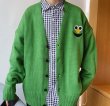 画像5:  men's  men and women Knitted loose cardigan with sponge bob 　 sweater  ユニセックス男女兼用スポンジボブポイント付きニットカーディガン (5)