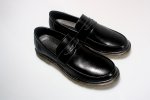 画像3: Men's Leather slip-on British loafers shoes レザーラバーソールスリッポンブリティッシュローファーシューズ　 (3)