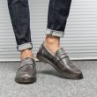 画像11: Men's Leather slip-on British loafers shoes レザーラバーソールスリッポンブリティッシュローファーシューズ　 (11)