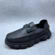 画像4: Men's Leather top layer cowhide leather loafers shoes slip-on 厚底レザーソールスリッポンブリティッシュローファーシューズ　 (4)