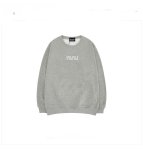 画像2:  men's  men and women oversize back print crew neck sweater ユニセックス 男女兼用 クッキーモンスター Cookie Monster オーバーサイズ バックプリント グレー トレーナー　プルオーバー (2)