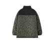 画像2: men's  green military style leopard camouflage coat stand collar men and women ユニセックス男女兼用レオパード豹柄ダウンコートジャケット (2)