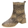 画像2: Women's Short Chelsea elastic strech boots snake pattern Martin boots  ankle boots スネーク柄ショートシンプルマーチンブーツ ブーティブーツ アンクル (2)