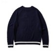 画像2:  men's  men and women oversize NY knitted large LOGO round neck sweater crew neck sweaterユニセックス男女兼用オーバーサイズNYロゴプリントセーター　プルオーバー (2)