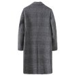 画像2: men's woolen cloth coat jacket ベーシックシンプルチェックロングコート (2)