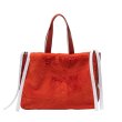 画像1: Woman’s  oversized shopping bag soft and comfortable fur plush color matching large tote bag ファー ラージトートバッグ　ショルダーバック  (1)