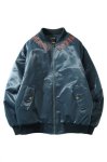 画像1: men's oversize  Baseball Jacket blouson　ユニセッ クス男女兼用レター刺繍スカジャン スタジャン ジャケット (1)