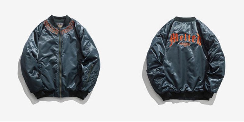 画像2: men's oversize  Baseball Jacket blouson　ユニセッ クス男女兼用レター刺繍スカジャン スタジャン ジャケット (2)
