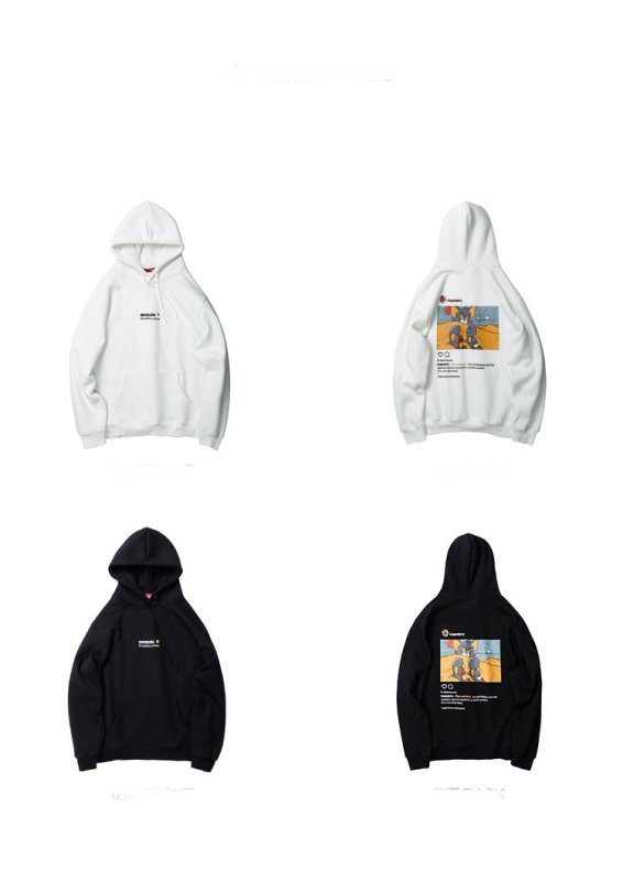 画像7: men's  men and women Tom and Jerry back print hoodie sweater ユニセックス男女兼用 トム&ジェリープリント スウェット パーカー トレーナー (7)