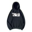 画像4:  Unisex black eye  Round  Streetwear Hoodie Pullover　ユニセックス 男女兼用ブラックアイ　ヘップバーンプリントフード付パーカー  (4)