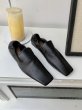 画像12: women's square head single shoes leather shoes slip-ons フラットソフトレザースクエアヘッドシングルシューズ レザーローファー パンプス (12)