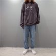 画像2:  men's shoes printed  loose hooded sweater ユニセックス男女兼用スニーカーバックプリントフーディーパーカー　トレーナー (2)