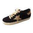 画像2:  women's lamb wool front  Lace-up sneakers casual shoes  ラムウールレースアップスター星付きスニーカー (2)