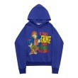 画像1:  men's Grunge bear print Hoodie round neck hooded sweater ユニセックス男女兼用グランジベアープリントフーディーパーカー　トレーナー (1)