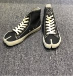 画像7:  women's Tabi split toe canvas high-top sneakers  タービtabiスプリットトゥキャンバスハイトップスニーカースニーカー (7)