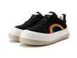 画像2:  women's Canvas sneakers with platform rainbow Low cut sneakers 厚底レインボー付きキャンバススニーカー キャンバスローカットスニーカースニーカー (2)