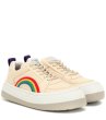 画像1:  women's Canvas sneakers with platform rainbow Low cut sneakers 厚底レインボー付きキャンバススニーカー キャンバスローカットスニーカースニーカー (1)