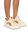 画像4:  women's Canvas sneakers with platform rainbow Low cut sneakers 厚底レインボー付きキャンバススニーカー キャンバスローカットスニーカースニーカー (4)
